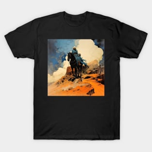 Desert Vigil: The Lone Rider's Watch T-Shirt